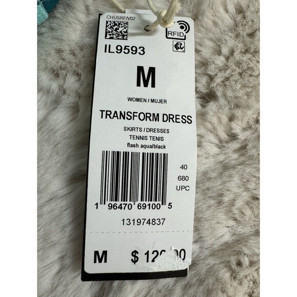 adidas US Open Transform Dress Women's Tennis Apparel Flash Aqua Medium NWT - Picture 5 of 11